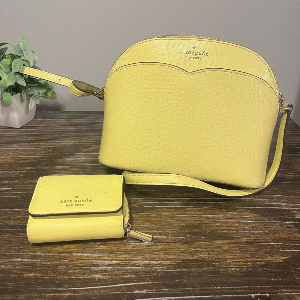 Kate Spade Yellow Crossbody Bag and Wallet Set - Picture 1 of 10